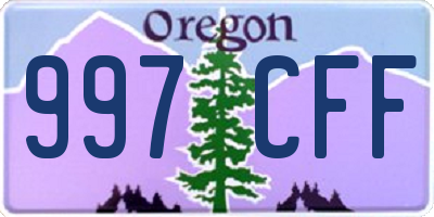 OR license plate 997CFF