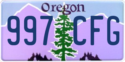 OR license plate 997CFG