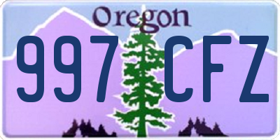 OR license plate 997CFZ