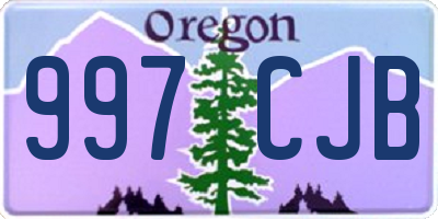 OR license plate 997CJB