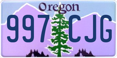 OR license plate 997CJG