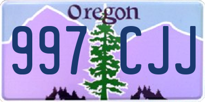 OR license plate 997CJJ