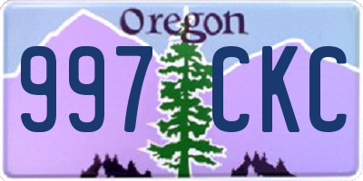 OR license plate 997CKC