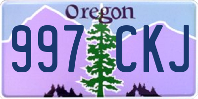 OR license plate 997CKJ