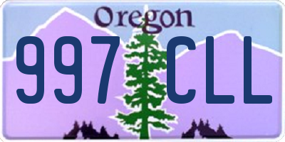 OR license plate 997CLL