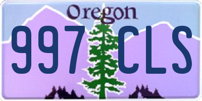 OR license plate 997CLS