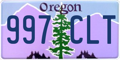 OR license plate 997CLT