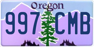 OR license plate 997CMB