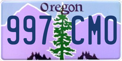 OR license plate 997CMO