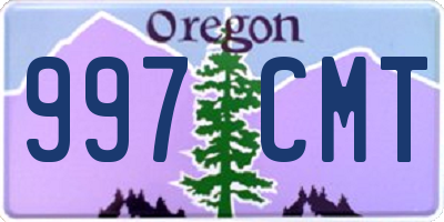 OR license plate 997CMT