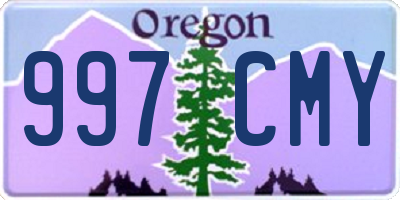 OR license plate 997CMY