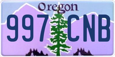 OR license plate 997CNB