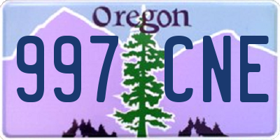 OR license plate 997CNE