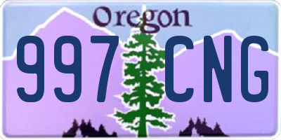 OR license plate 997CNG