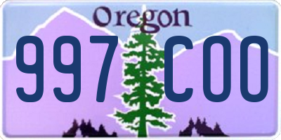 OR license plate 997COO