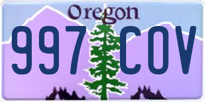 OR license plate 997COV