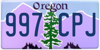 OR license plate 997CPJ