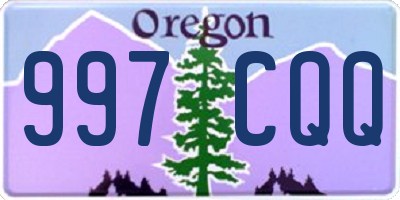 OR license plate 997CQQ