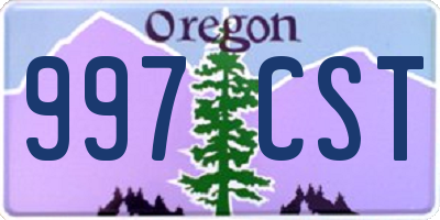 OR license plate 997CST