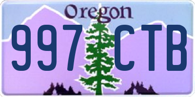 OR license plate 997CTB
