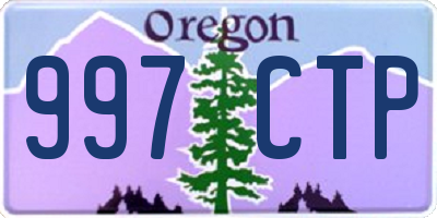 OR license plate 997CTP