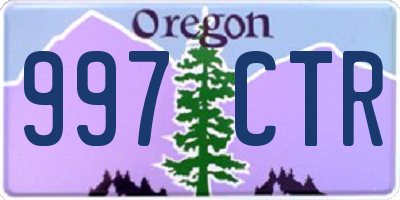 OR license plate 997CTR