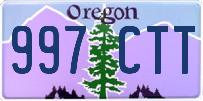 OR license plate 997CTT