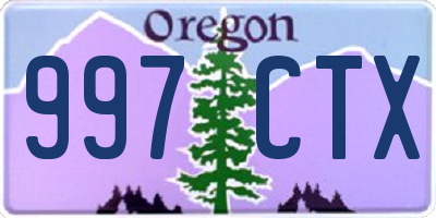 OR license plate 997CTX