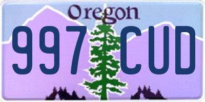 OR license plate 997CUD