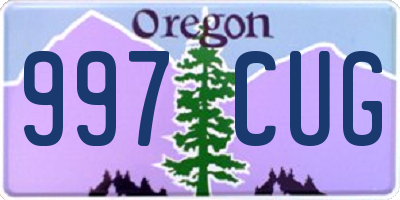 OR license plate 997CUG