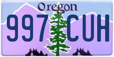 OR license plate 997CUH