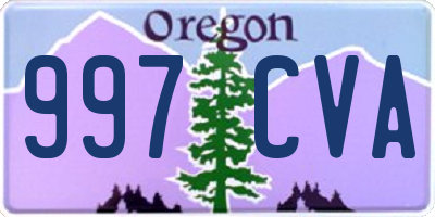 OR license plate 997CVA