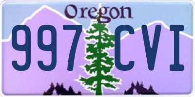 OR license plate 997CVI