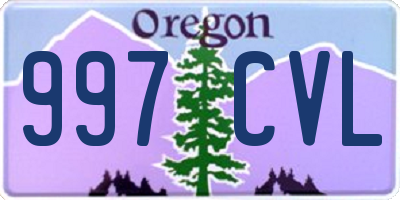 OR license plate 997CVL