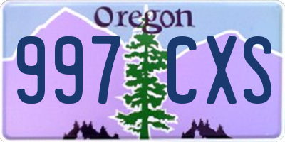 OR license plate 997CXS