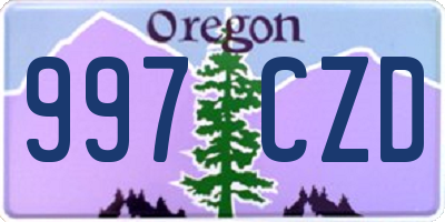 OR license plate 997CZD