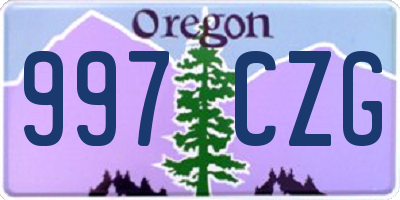 OR license plate 997CZG