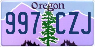 OR license plate 997CZJ