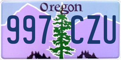 OR license plate 997CZU
