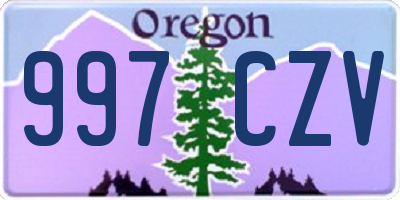 OR license plate 997CZV