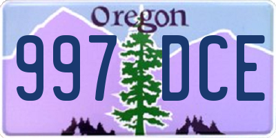 OR license plate 997DCE