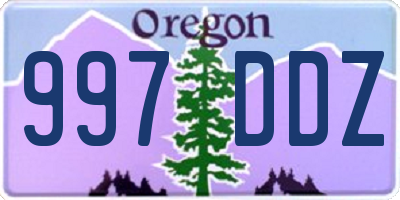 OR license plate 997DDZ