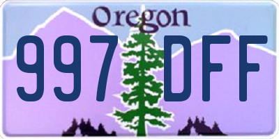 OR license plate 997DFF