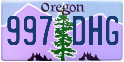 OR license plate 997DHG