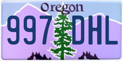 OR license plate 997DHL