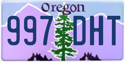 OR license plate 997DHT