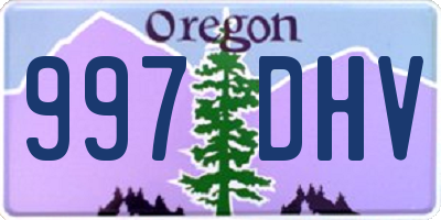 OR license plate 997DHV