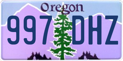OR license plate 997DHZ