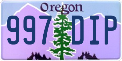 OR license plate 997DIP