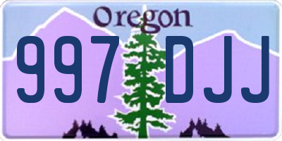 OR license plate 997DJJ